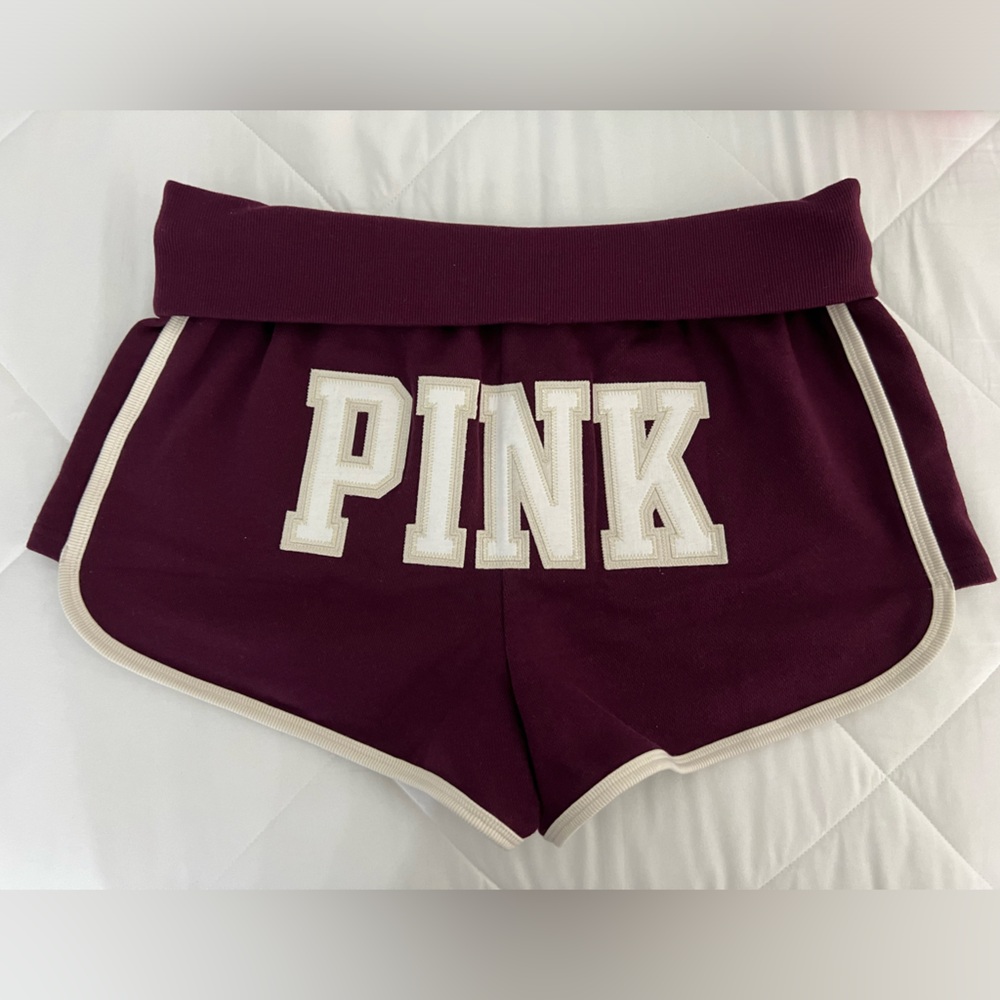 PINK Victoria's Secret Ivy Terry Foldover Shorts